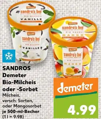 Demeter Bio-Milcheis oder-Sorbet 500 ml