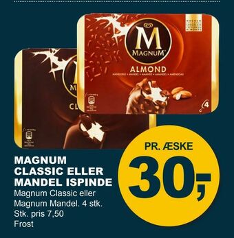 Let-Køb Magnum classic eller mandel ispinde tilbud