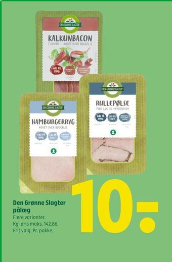 Den Grønne Slagter pålæg