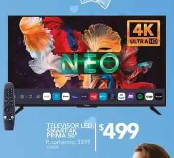 Tia Televisor led smart 4k prima neo 50" oferta