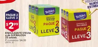 Tia Endulzante ta'riko stevia o sucralosa 25 sobres oferta