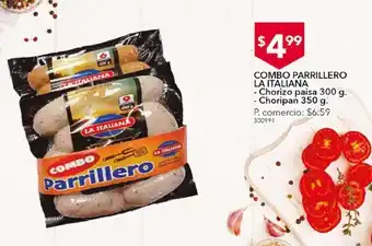 Tia Combo parrillero la italiana, chorizo paisa 300g+ choripan 350g oferta