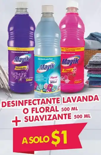 Tia Desinfectante mayik lavanda o floral 500ml + suavizante 500ml oferta