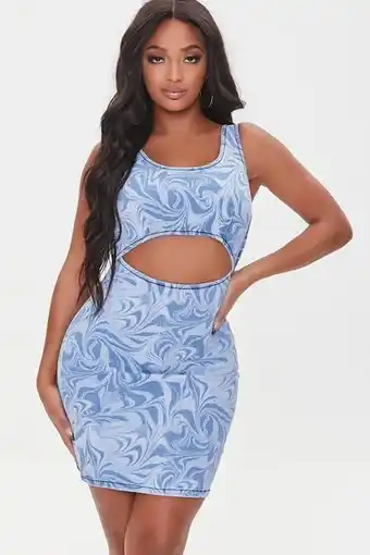 Forever 21 Cutout denim mini dress oferta