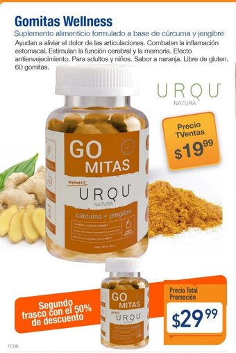 TVentas Gomitas Wellness URQU Natura oferta