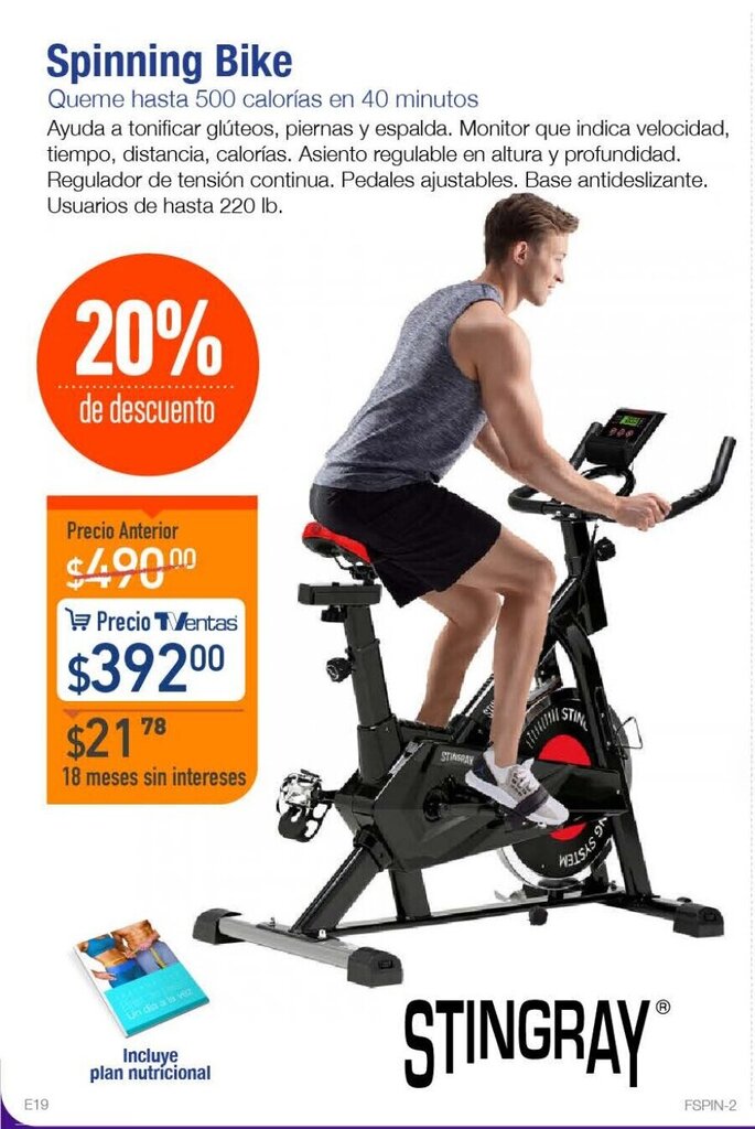 TVentas Stingray Spinning Bike oferta