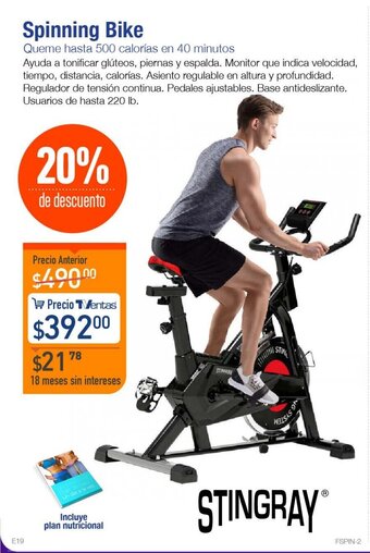 TVentas Stingray Spinning Bike oferta