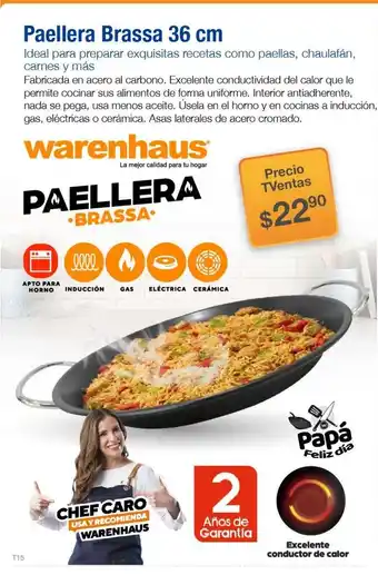 TVentas Warenhaus Paellera Brassa 36 cm oferta