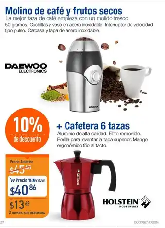 TVentas DAEWOO Molino de cafe y frutos secos oferta