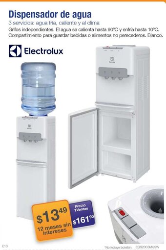 TVentas Electrolux - Dispensador de agua oferta