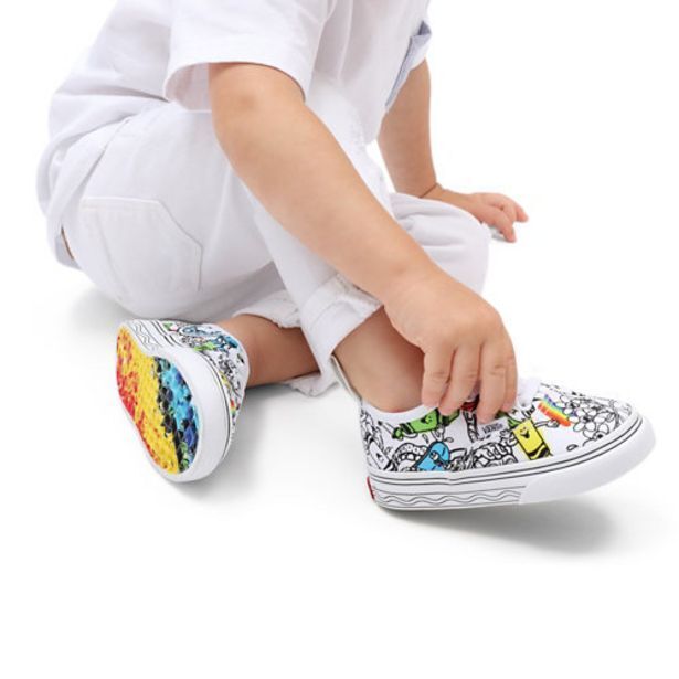 Vans Zapatillas de bebé authentic de vans x crayola con cordones elásticos (1-4 años) oferta