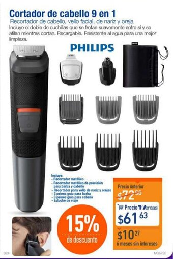TVentas Philips Cortador de cabello 9 en 1 oferta