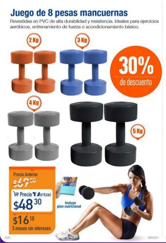 TVentas Juego de 8 pesas mancuernas oferta