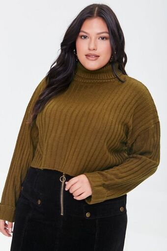 Forever 21 Plus size sweater-knit turtleneck top oferta
