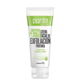 AVON Clearskin crema exfoliante control de brillo y poros 75 g oferta