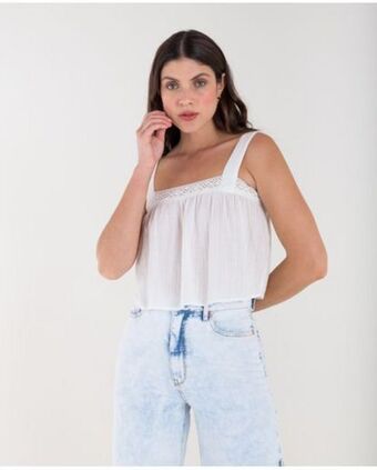 NAF NAF Camisa cuello cuadrado de tiras oferta