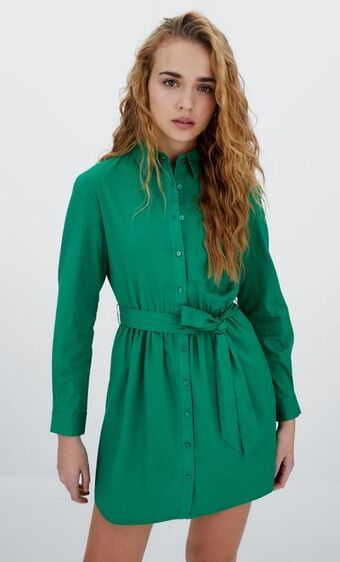 Stradivarius Vestido corto oxford oferta