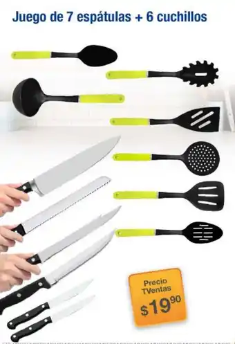 TVentas Juego de 7 Espátulas + 6 Cuchillos oferta