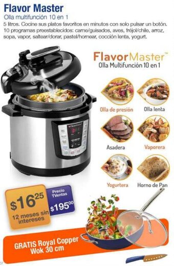 TVentas Flavor Master Olla Multifunción 10 en 1 oferta