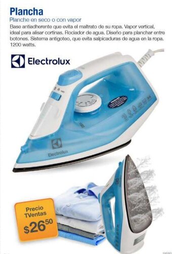 TVentas ELectrolux Plancha oferta