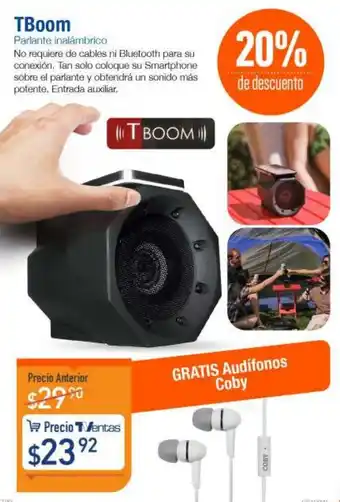 TVentas TBoom Parlante Inalámbrico oferta