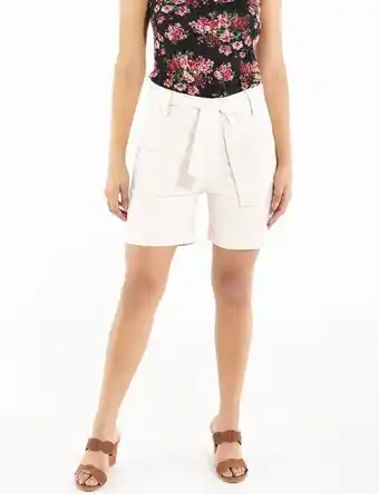 Moda RM Bermuda llana con lazo oferta