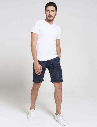Moda RM Bermuda prints azul oscuro oferta