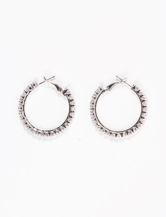 Moda RM Aretes redondos plateados oferta