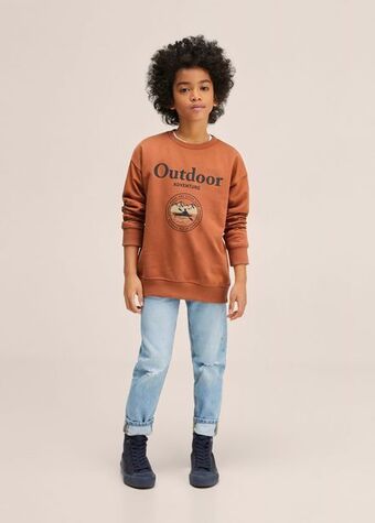 Mango Sudadera algodón estampada oferta