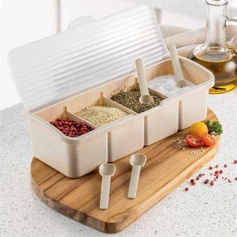 AVON Set x 4 especieros en trigo con tapa oferta