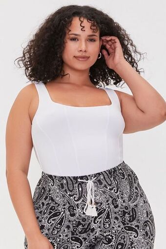 Forever 21 Plus size seamed crop top oferta