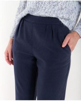NAF NAF Pantalón azul oscuro con pretina elástica oferta