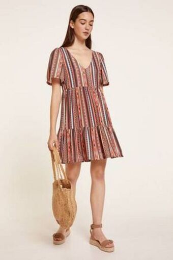 De Prati Vestido corto estampado springfield oferta
