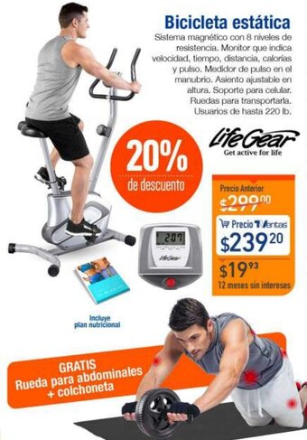 TVentas Life Gear Bicicleta Estática oferta