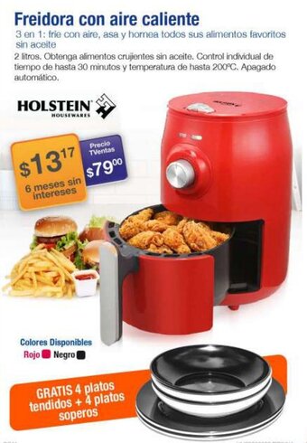 TVentas Holstein Freidora con Aire Caliente oferta