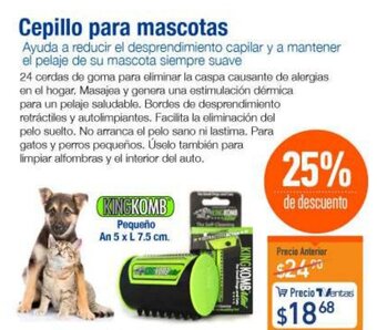 TVentas Kingkomb Pequeño Cepillo para Mascotas 5 x 7.5cm oferta