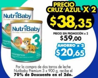 Farmacias Cruz Azul Nutribaby Premium 3 x 900g oferta