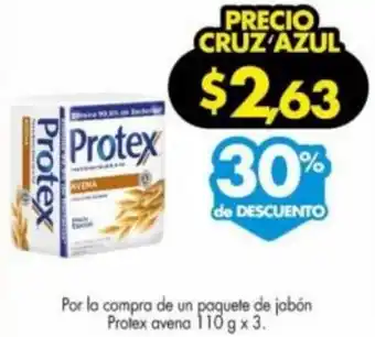 Farmacias Cruz Azul Jabón Protex 110g x 3 oferta