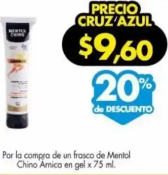 Farmacias Cruz Azul Mental Chino Arnica en Gel 75ml oferta