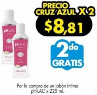Farmacias Cruz Azul pH-LAC x 225ml oferta