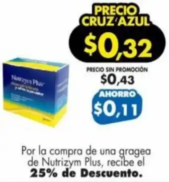 Farmacias Cruz Azul Nutrizym Plus oferta