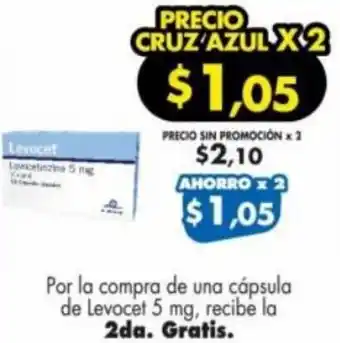 Farmacias Cruz Azul Levocet 5mg oferta