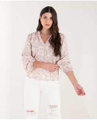 NAF NAF Camisa estampada manga tres cuartos oferta