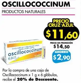 Farmacias Cruz Azul Oscillococcinum 1 x 6 Glóbulos oferta