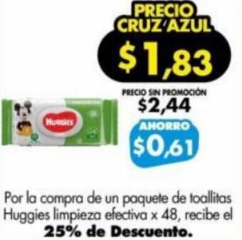 Farmacias Cruz Azul Huggies Limpieza Efectiva x 48 oferta