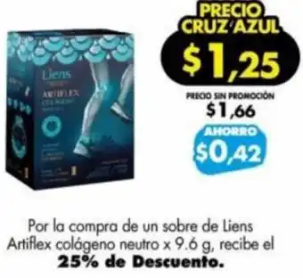 Farmacias Cruz Azul Liens Artiflex Colágeno Neutro x 9,6g oferta