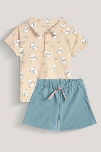 De Prati Camiseta con mini prints + bermuda unicolor baby kiddo oferta