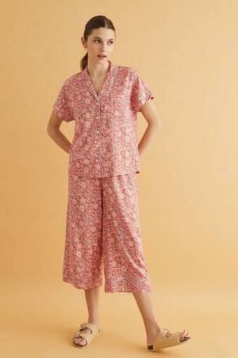 De Prati Pijama camisero + pantalón estampado women'secret oferta