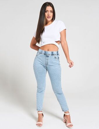 Moda RM Legging jean azul claro oferta