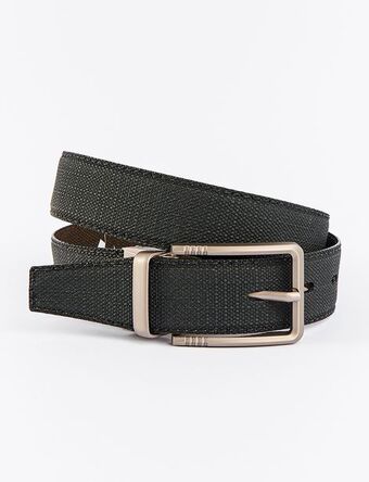 Moda RM Correa reversible negro-café con textura oferta